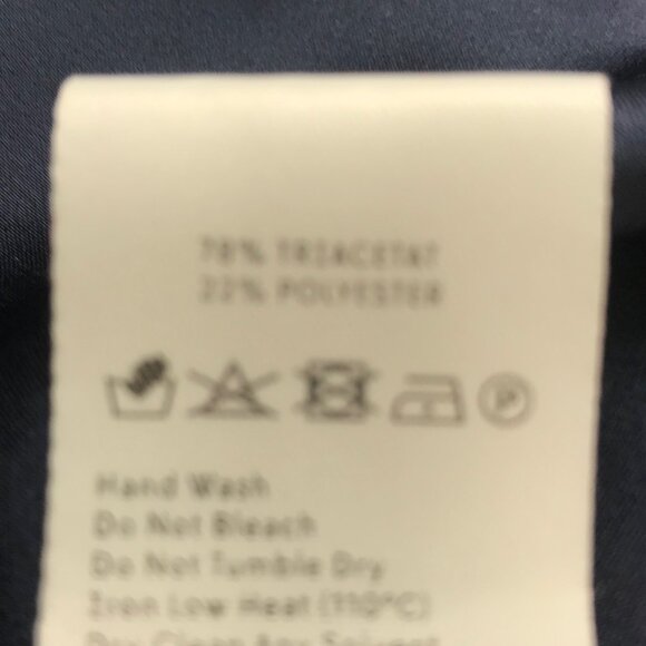 Nanushka Opium Satin Wrap Jacket Navy Blue Size XS - Picture 8 of 8